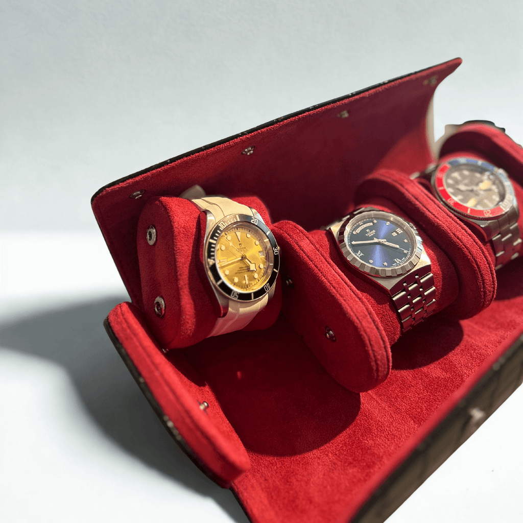 Rotary & Crown Crocodile Watch Roll