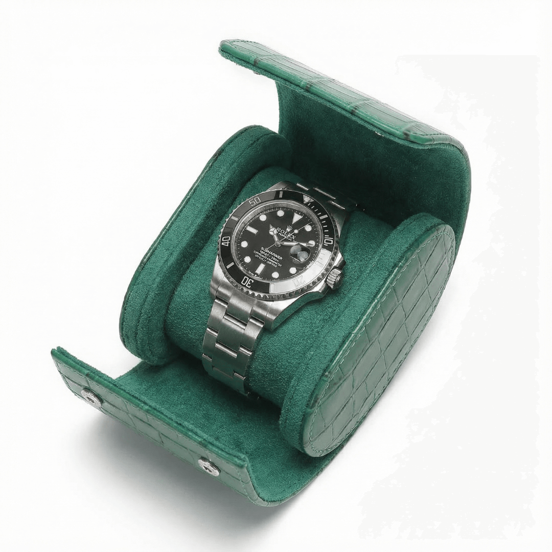 Rotary & Crown Crocodile Watch Roll