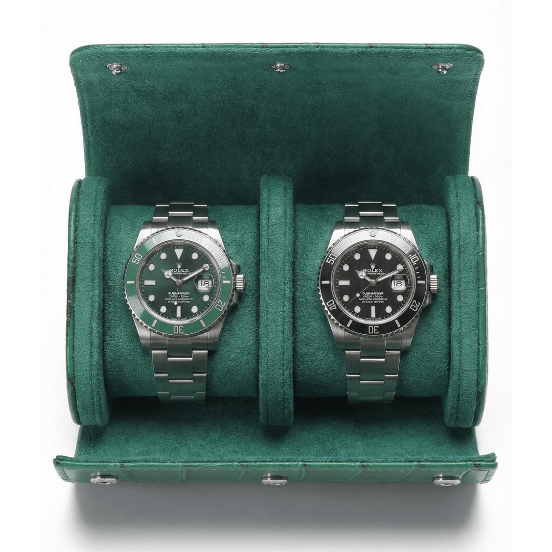 Rotary & Crown Crocodile Watch Roll