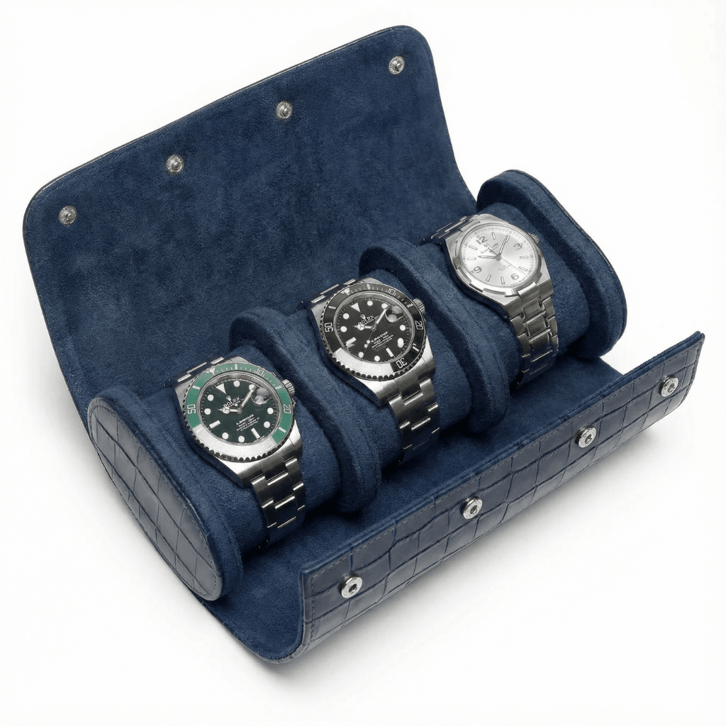 Rotary & Crown Crocodile Watch Roll