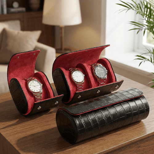 Rotary & Crown Crocodile Watch Roll